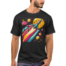 星と銀河系を抜けるロケット