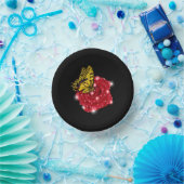 星と雨粒と赤いバラの上の蝶 ペーパーボウル (パーティー)