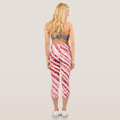 星と雪の結晶を使ったキャンディーケイン カプリレギンス (裏面)