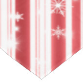 星と雪の結晶を使ったキャンディーケイン テーブルクロス (アングル)