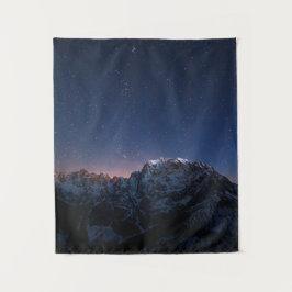 星と雪山 タペストリー