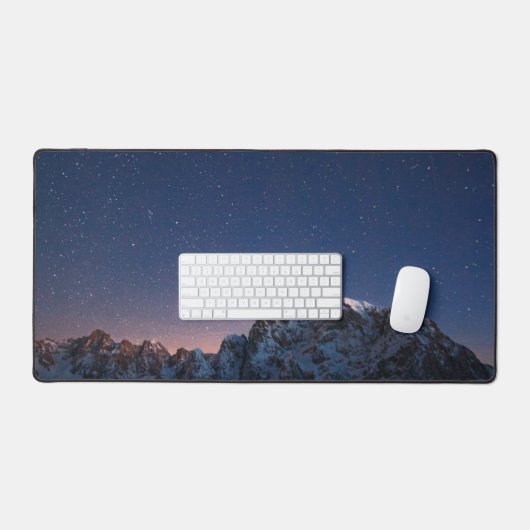 星と雪山 デスクマット (キーボード&マウス)