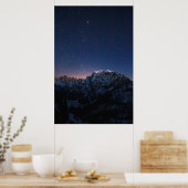 星と雪山 ポスター (キッチン)
