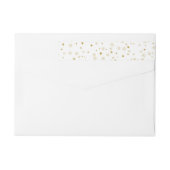 星と雪 |金ゴールド休日ラベル ラップアラウンドラベル (裏面)