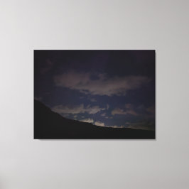 星と雲で覆われていない夜空 キャンバスプリント