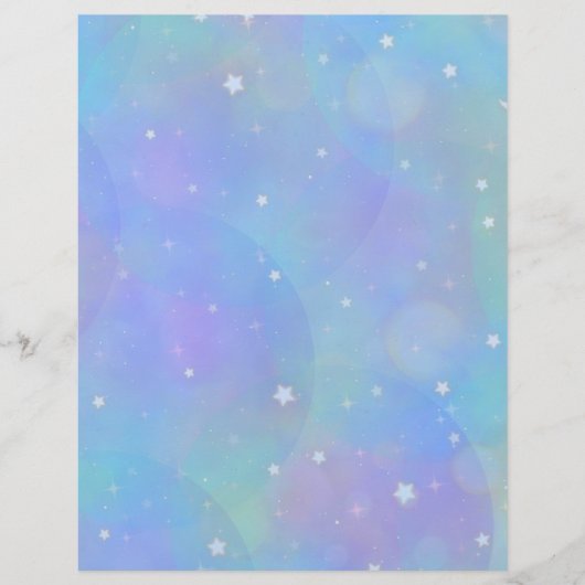 星と雲のある明るい青の空 (正面)