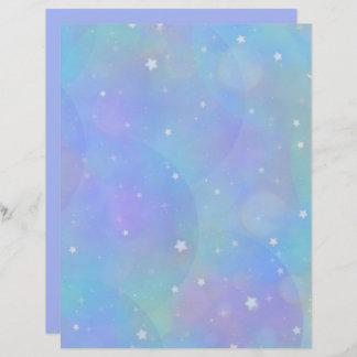 星と雲のある明るい青の空