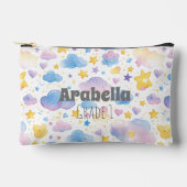 星と雲の水の色の子供 アクセサリーポーチ (正面)