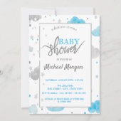 星と雲の赤ちゃんシャワー 招待状 (正面)