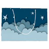 星と雲の青い空おめでとう ラージペーパーバッグ (裏面)