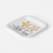 星と雲 – きらきら光る小さな双子 ペーパープレート (傾斜あり)