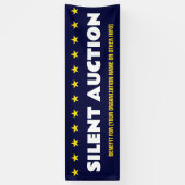 星と静か特典情報を使用したオークション 横断幕 (縦)