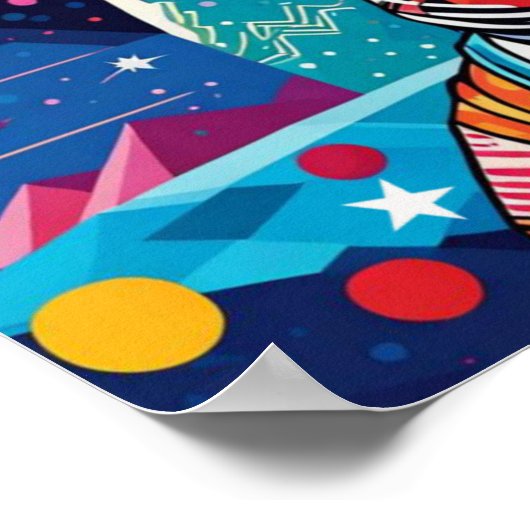 星と3を超える星 ポスター (角)