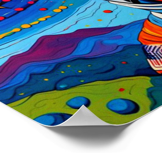 星と5を超える星 ポスター (角)