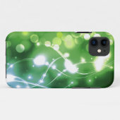 星と《写真》ぼけ味を持つ明るい緑の背景 Case-Mate iPhoneケース (裏面(横))