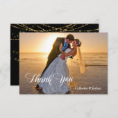 星と《写真》ぼけ味ライトフォト結婚ズ サンキューカード (正面/裏面)