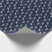 星と〔占星術の〕十二宮図の間の宇宙飛行士 ラッピングペーパー (角)