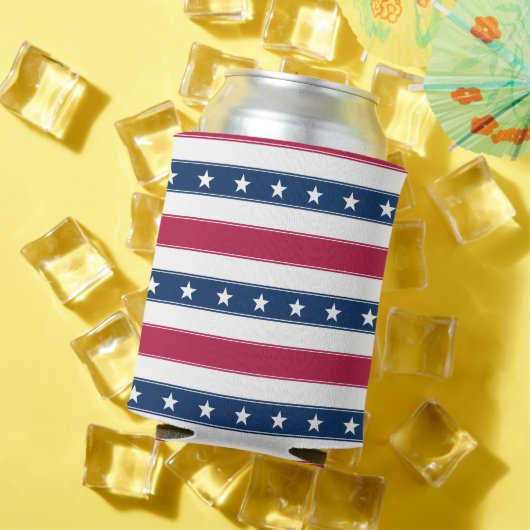 星と patriotism 横縞 缶クーラー (インサイチュ 夏)