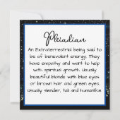 星とUFOとのプレアディアンエイリアンレース (裏面)