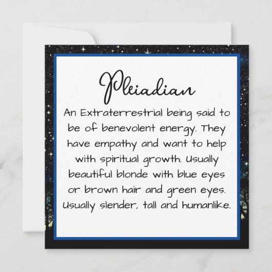 星とUFOとのプレアディアンエイリアンレース (裏面)