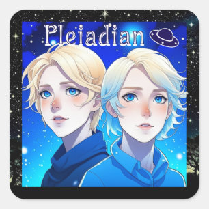 星とUFOとのプレアディアンエイリアンレース スクエアシール