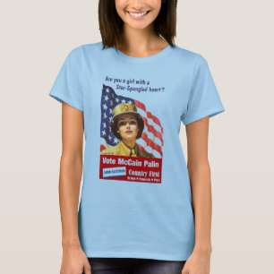 星によってちりばめられるハートの女の子ですか。 Tシャツ