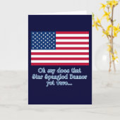 星によってちりばめられる旗の引用文の米国旗 カード (黄色い花)