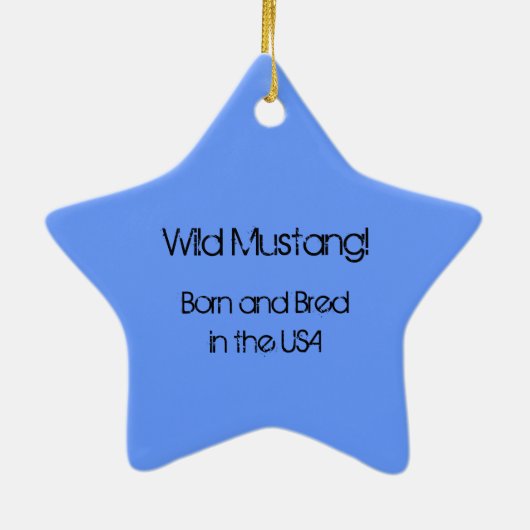 星によってちりばめられる野生のムスタングの馬-星のオーナメント セラミックオーナメント (裏面)