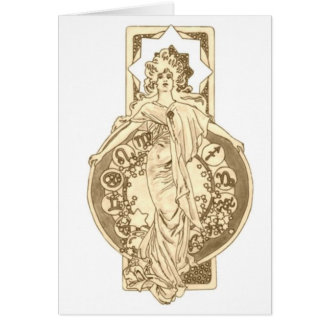 星によって満たされる(占星術の)十二宮図 (正面)