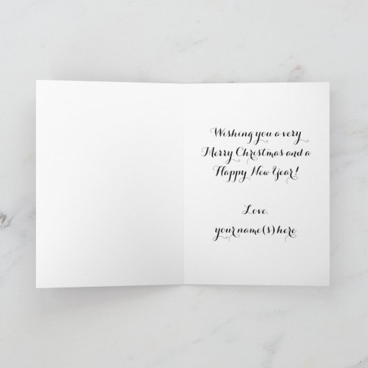 星にスカーフを巻いたかわいいクリスマスのトナカイ シーズンカード (内部)