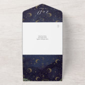 星に刻まれた運命のＱＲコードウェディング オールインワン招待状 (外側)