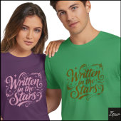 星に刻まれた グランジブラッシュスクリプト Tシャツ