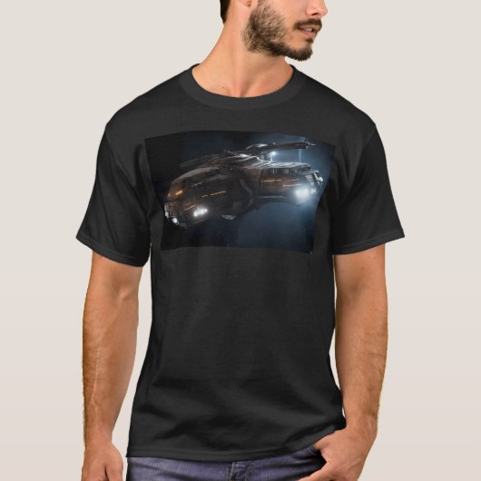 星に対する宇宙船 Tシャツ (正面)