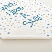 星に対する白い金ゴールドの青い願い シェルパブランケット (3/4)