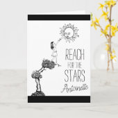 星に届くかわいい白黒のリーチ|過去記事 カード (黄色い花)