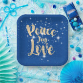 星に平和喜び愛 ペーパープレート (パーティー)