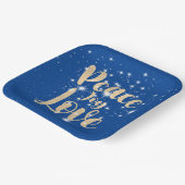 星に平和喜び愛 ペーパープレート (傾斜あり)