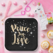 星に平和喜び愛 ペーパープレート (パーティー)