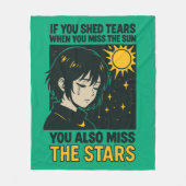 星に恋する フリースブランケット (正面)