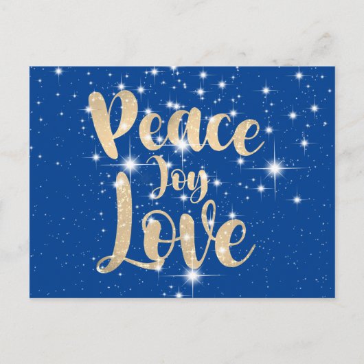 星に愛する平和の喜び シーズンポストカード (正面)