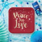 星に愛する平和の喜び ペーパープレート (パーティー)