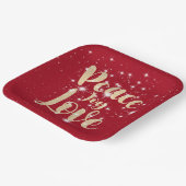 星に愛する平和の喜び ペーパープレート (傾斜あり)