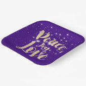 星に愛する平和の喜び ペーパープレート (傾斜あり)