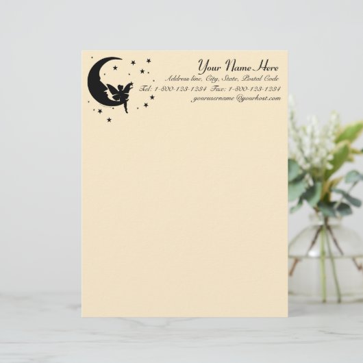 星に手を伸ばすレター用紙 レターヘッド (スタンド正面)