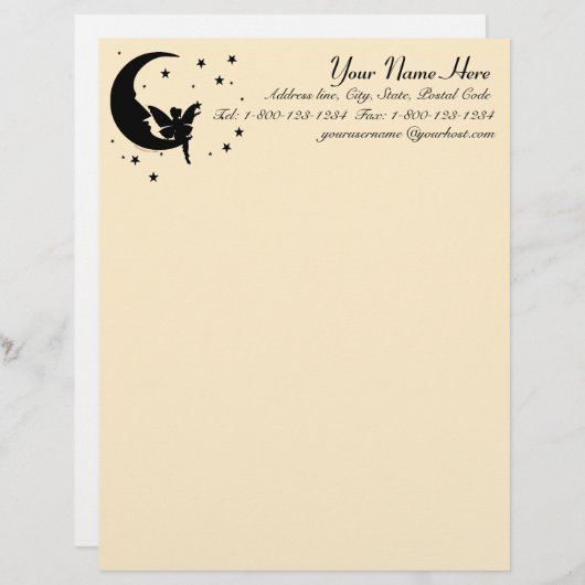 星に手を伸ばすレター用紙 レターヘッド (正面/裏面)