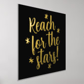 星に手を伸ばせ やる気が出る名言 箔ポスター (レイダウン)