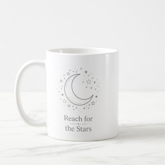 星に手を伸ばせ 月の美意識マグ コーヒーマグカップ (左)