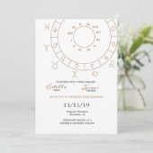 星に書かれたウェディング招待状セット 招待状 (スタンド正面)