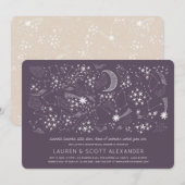 星に書かれたジェンダー・リビール・ベイビー・シャワー 招待状 (正面/裏面)