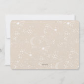 星に書かれたジェンダー・リビール・ベイビー・シャワー 招待状 (裏面)